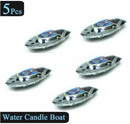 5 Pcs Set – Water Candle Boat Alloy Tin Metal