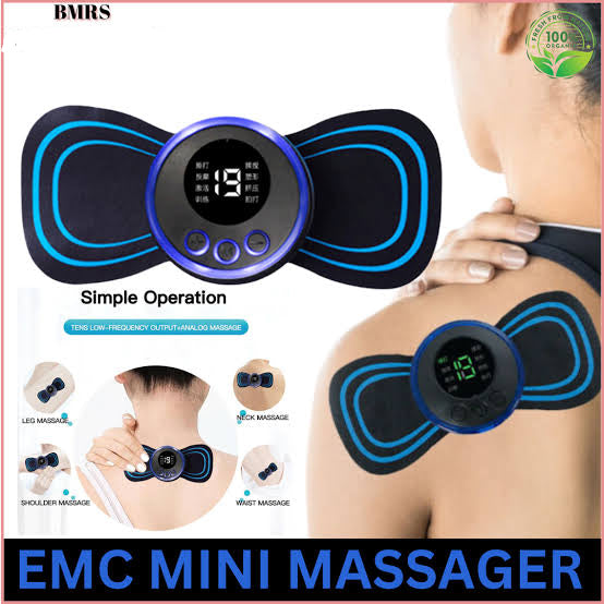 Pack Of 2 Ems Butterfly Portable Neck Massager Rechargeable, And Ms Foot Massager