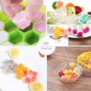 Silicone Ice Tray With Plastic Cover Cap | Push Pop Out Round Mini Ice Cube Trays – (1 Pc) (random Color)