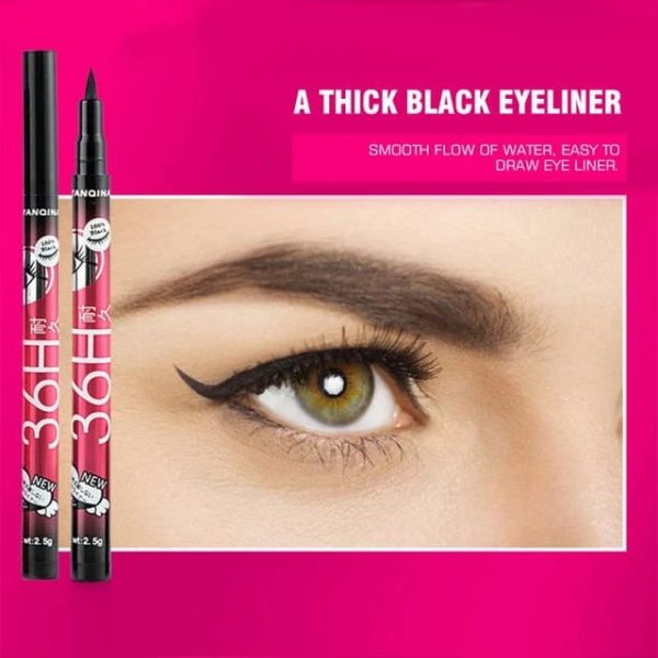 Yanqina Black Liquid Eyeliner + 3d Mascara (2 In 1)